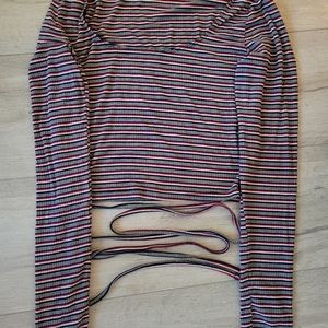 Garage striped strap crop tob